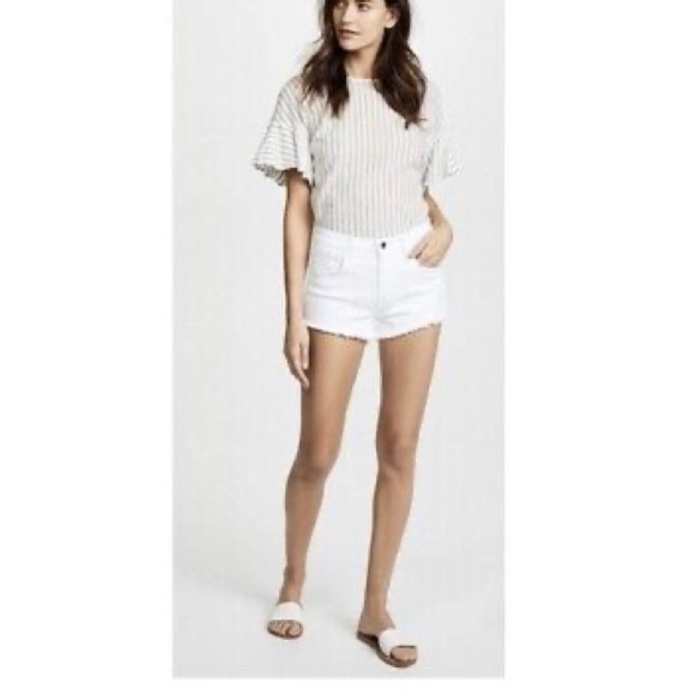 L’AGENCE Zoe Le Vintage Shorts Blanc NWT